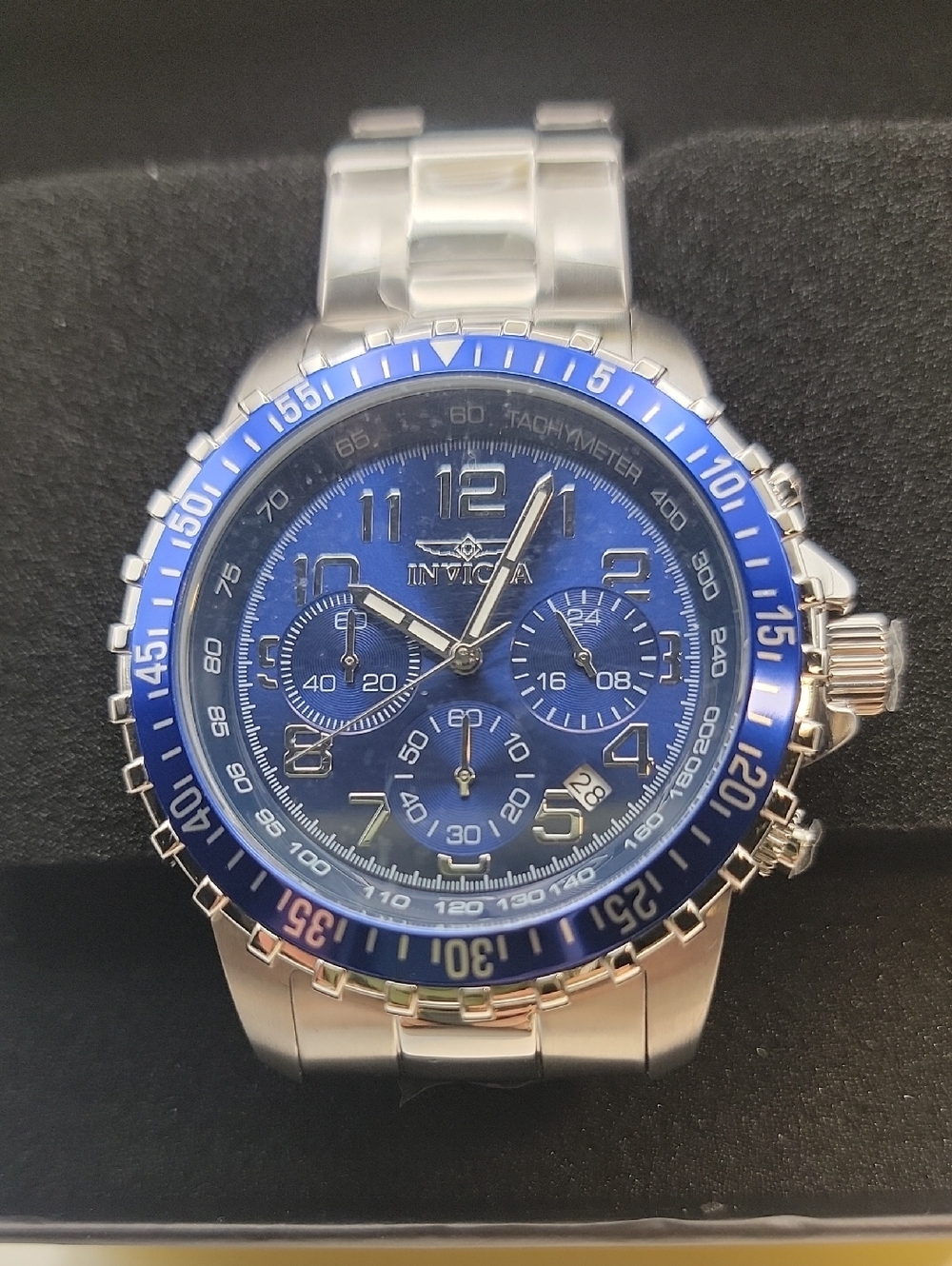 Invicta Specialty Deep Blue Vector Field Men's Watch 45mm Steel 6621 Chronograph - Picture 3 of 11